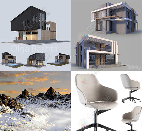 3dsky家具装饰3D模型合集2023年6月1-图片1