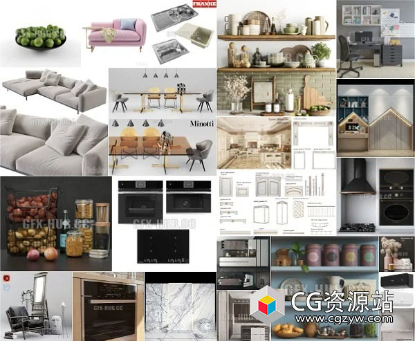 3dsky家具装饰3D模型合集2023年5月1