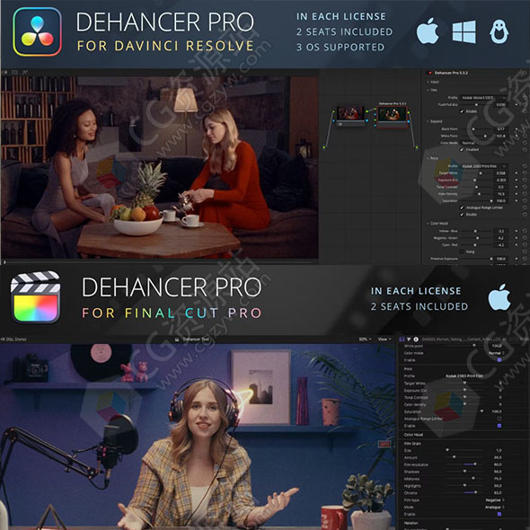 胶片模拟视频调色插件 Dehancer Pro 达芬奇/FCPX/AE/PR Win/Mac破解版-图片1