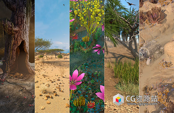 Daz 3D异星怪兽星球环境场景3D模型-图片1