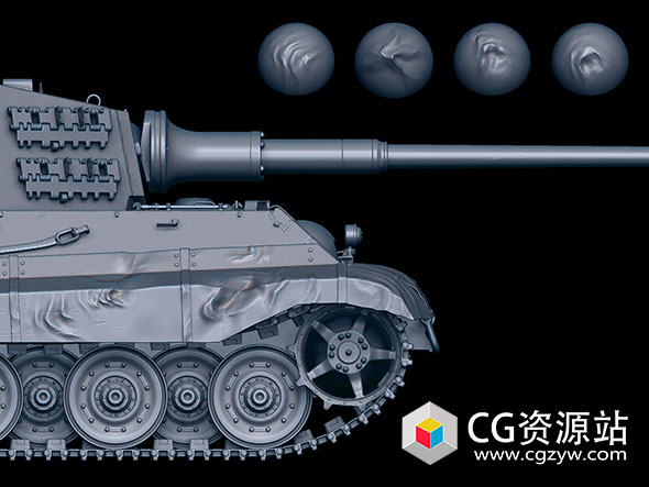 27组金属凹痕表面Zbrush笔刷预设-图片1