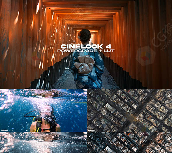 达芬奇调色节点-好莱坞蓝橙色电影美学+LUT调色预设 PowerGrade + LUT
