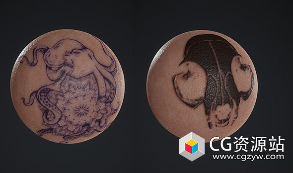 Substance Painter纹身智能材质 Tattoo Generator-图片1