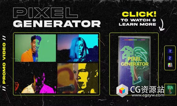 AE/PR/FCPX模板-17种复古8bit像素化预设 RETRO PIXEL GENERATOR