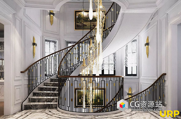 Unity豪华别墅建筑室内3D模型第9卷