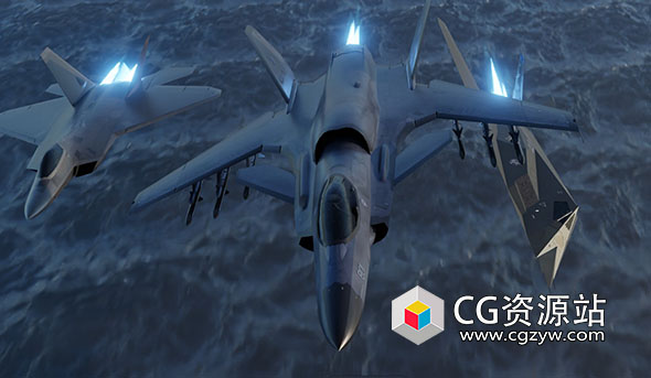 Blender喷气式飞机空中飞行模拟插件 Aviation Jet Strike Addon V1.0