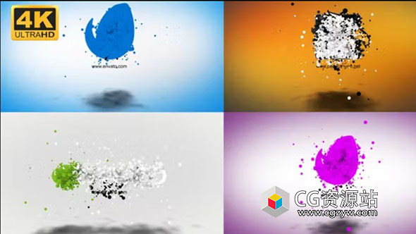 AE模板-粒子汇聚Logo动画 Particle Logo Reveal
