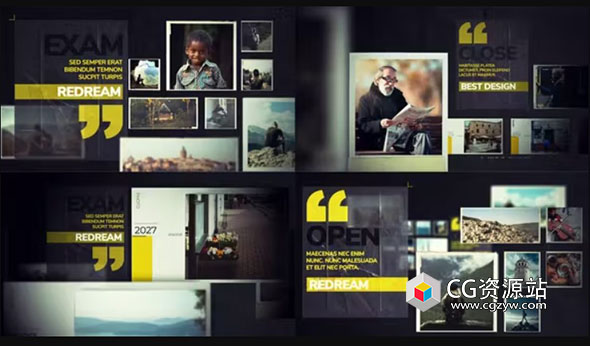 AE模板-照片库幻灯片相册展示片头 Photo Gallery Slideshow