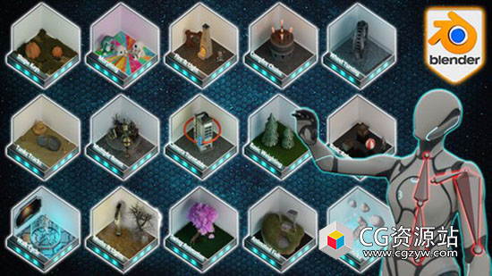 Blender角色模型绑定动画终极指南视频教程+中文字幕