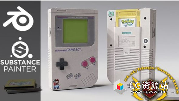 Blender+Substance Painter游戏机建模贴图教程