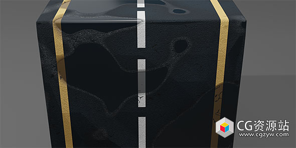 Blender预设-程序沥青着色器资产 Procedural Asphalt Shader