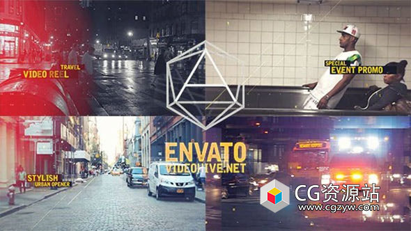 AE模板-城市日常体育街头嘻哈视频展示片头 Soul Hip Hop Opener