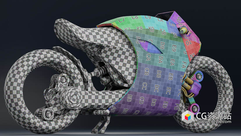 Blender中科幻摩托车建模纹理烘焙渲染教程-图片3