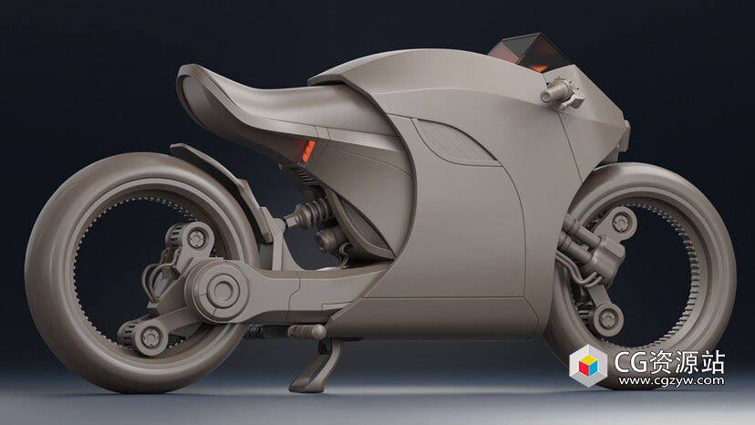 Blender中科幻摩托车建模纹理烘焙渲染教程-图片2