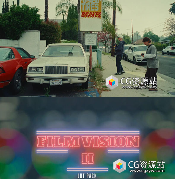达芬奇复古柯达500T/250D胶片模拟仿真颜色分级LUT调色预设包 FilmVision V2 LUT-图片1