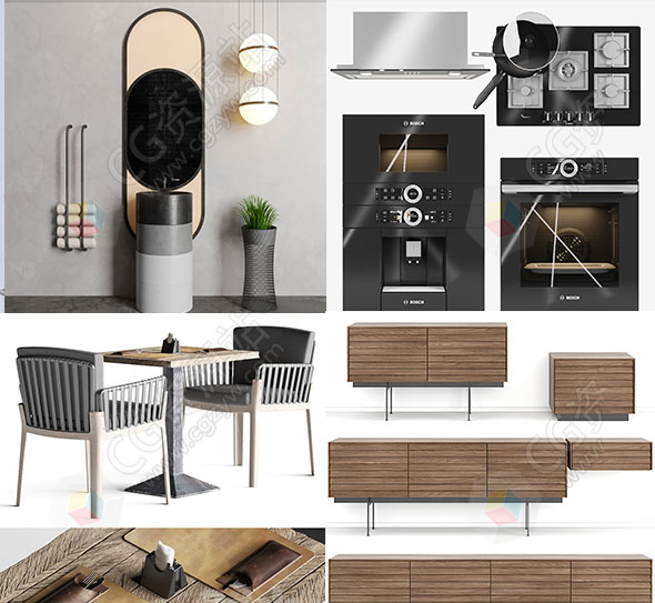 3dsky家具装饰3D模型合集2023年8月1-图片1