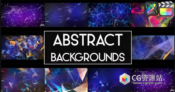 FCPX插件-9组抽象粒子背景运动图形动画