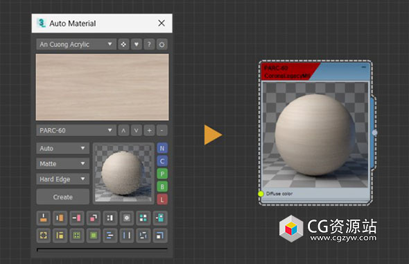 3DS MAX材质自动拖拽插件 Auto Material v1.92+ 材质预设库