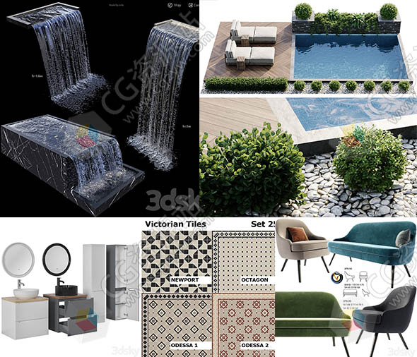 3dsky家具装饰3D模型合集2023年9月1-图片1