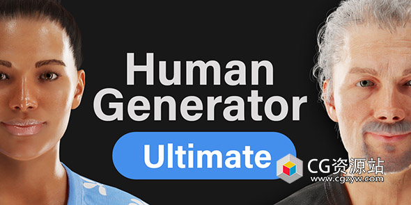 Blender人体模型生成插件 Human Generator Ultimate V4.0.27+预设