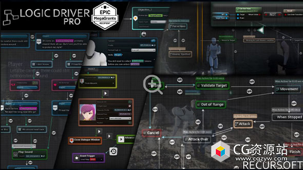 UE虚幻引擎蓝图编辑器 Logic Driver Pro – Blueprint Editor Plugin v2.9.3 UE5.5