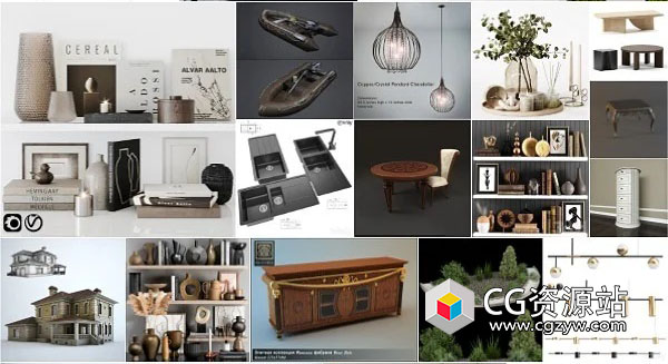 3dsky家具装饰3D模型合集2023年10月3-图片1