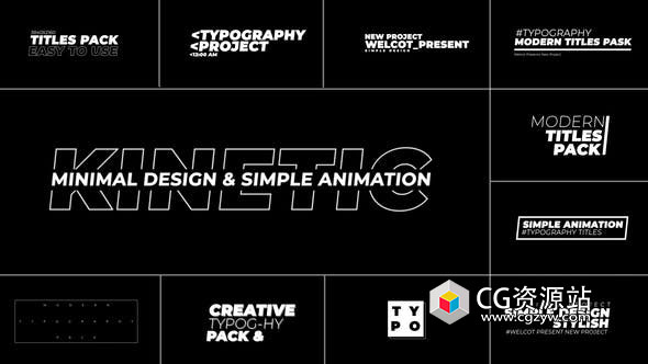 FCPX插件-11组文字标题排版动画 Typography Titles 2.0
