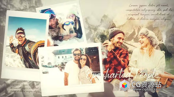 PR模板-唯美浪漫爱情水墨照片回忆幻灯片展示