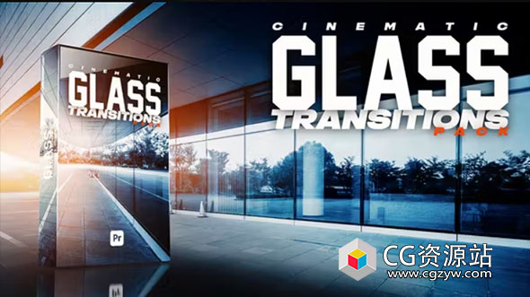 PR模板-动态玻璃故障扭曲过渡视频转场 Glass Transitions Pack