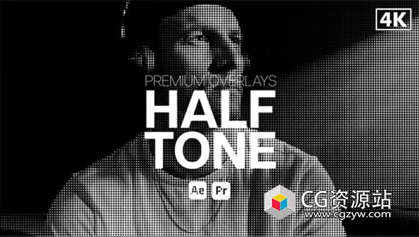AE+PR模板-时尚半色调高级叠加 Premium Overlays Halftone