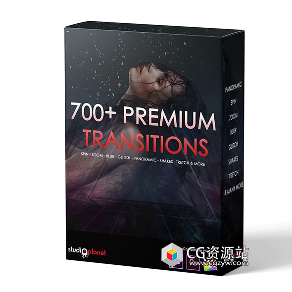 PR预设+FCPX插件-700+缩放毛刺平移过渡效果视频转场动画-图片1