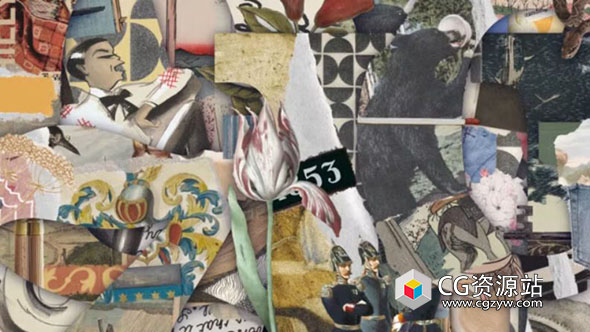 PR模板-40个运动阵列纸张拼贴过渡效果预设