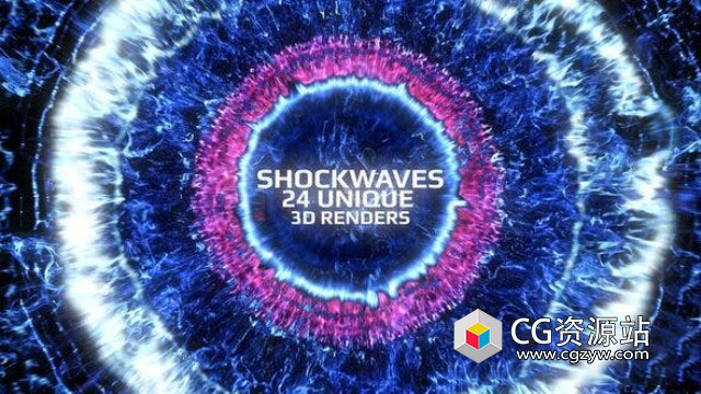 AE模板-24组震撼能量冲击波特效素材 Shockwaves Pack