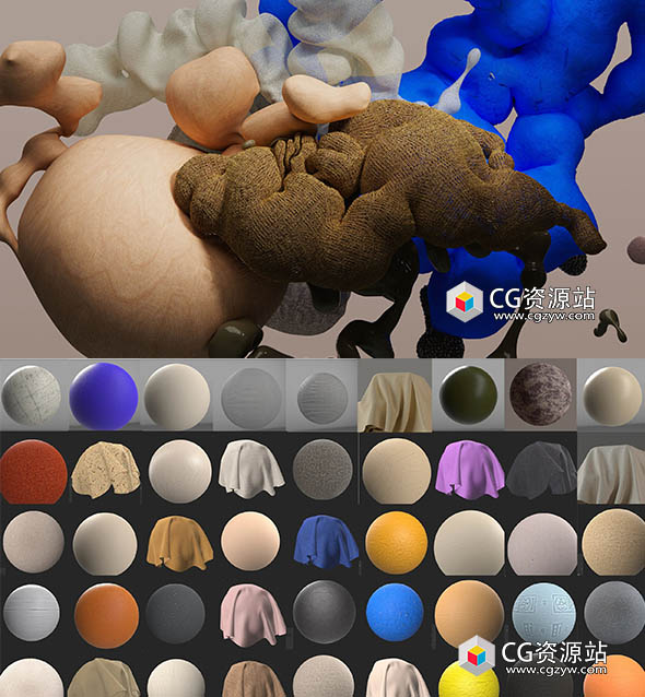 100种4K可平铺逼真PBR布料材质贴图素材 02-图片1