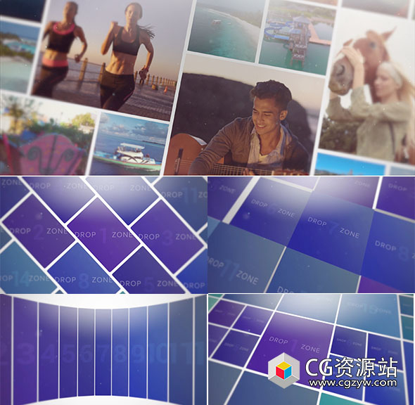 FCPX插件-50个通用多屏幕视频墙展示片头 mVideoWall-图片1