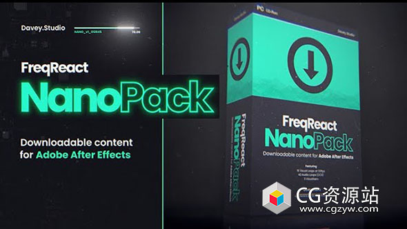AE模板-音乐波形可视化图形循环动画 The Nano Pack