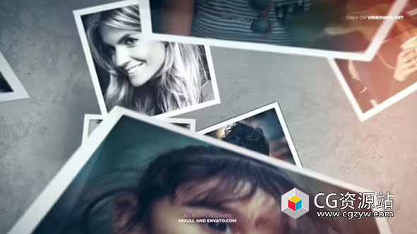 AE模板-照片相册汇聚Logo动画 Photo Logo Reveal