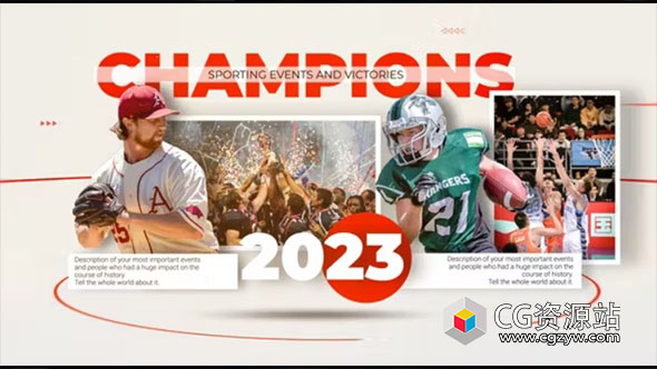 AE模板-现代时间线图片文字介绍片头 Modern History Timeline