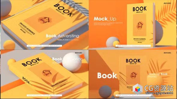 AE模板-时尚优雅三维书籍杂志展示动画 Book Advertising Mockup Ver 0.1