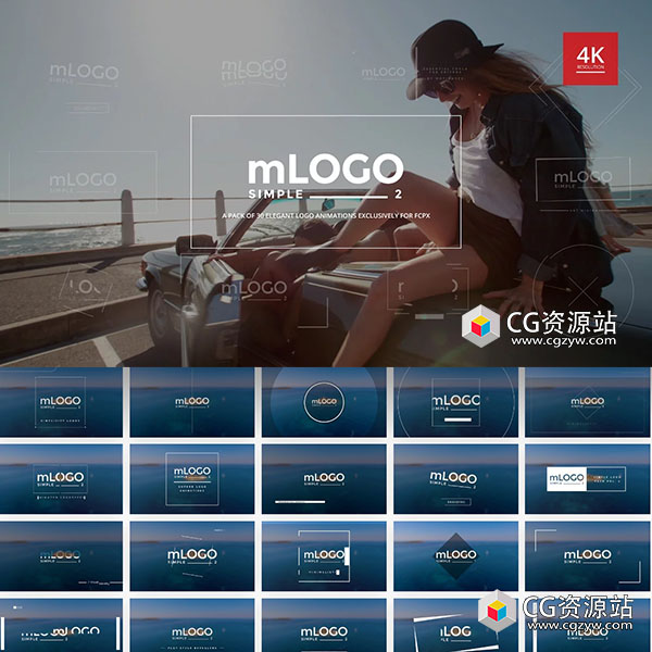FCPX插件-30组简单线条Logo动画预设 mLogo Simple 2