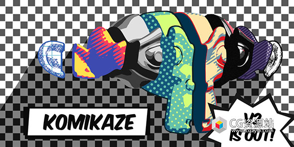 Blender二维卡通材质着色器资产预设 Komikaze V2.1.5