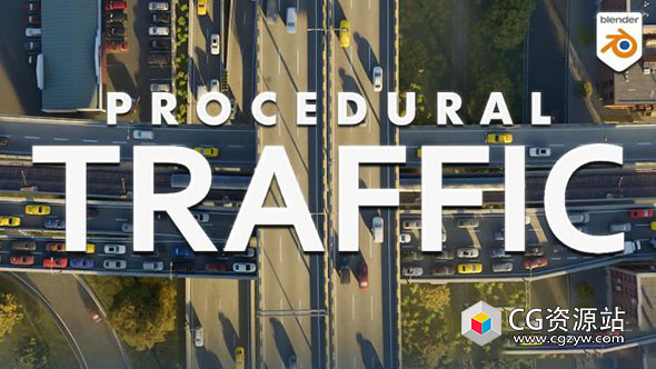 Blender汽车交通动画模拟资产预设 Procedural Traffic v2.0.1-图片1