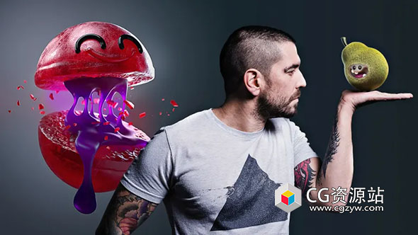 C4D+ZBrush创意角色建模和渲染制作教程+中英文字幕