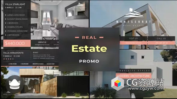 AE模板-房地产装修展示宣传片头 Real Estate Promo