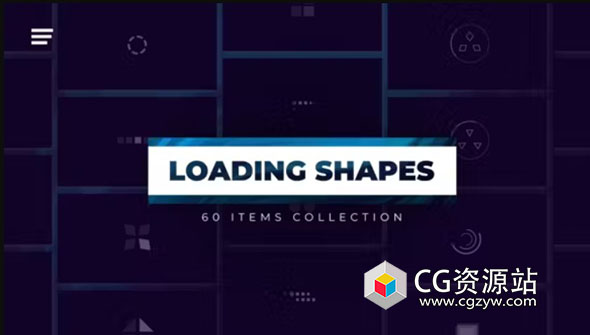 AE模板-60种加载读取形状MG图形动画 Loading Shapes
