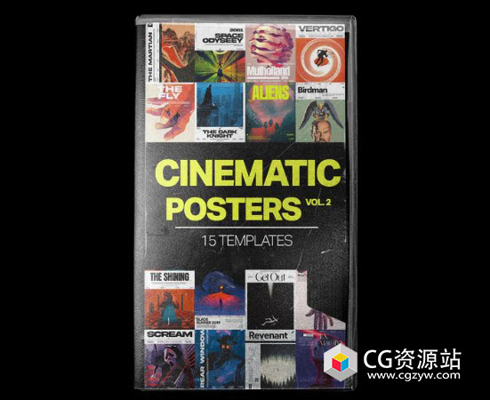 AE+PR+PS电影社交媒体海报模板 Tropic Colour Cinematic Social Media Poster Templates Vol 2-图片1