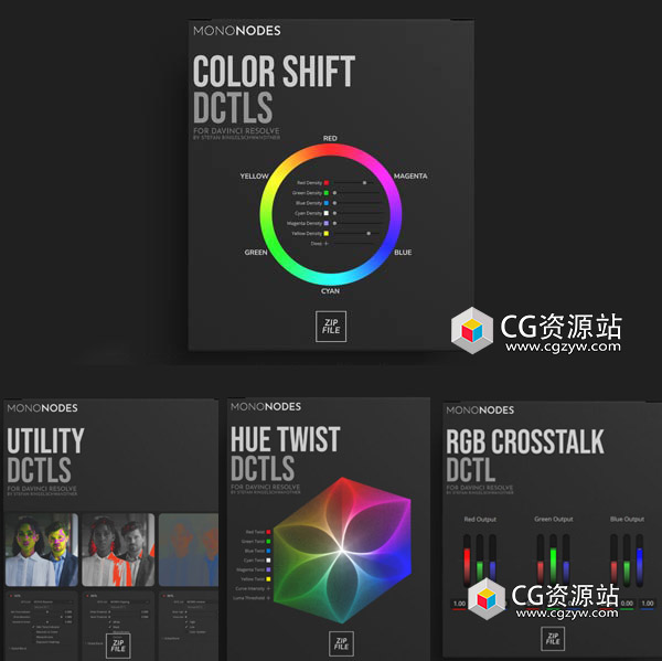 达芬奇电影质感视频调色插件DCTL节点预设 Color Shift DCTLS V4.0/Utility DCTL/Hue Twist V2/RGB Crosstalk/RGB Split/正式版16套合集-图片1