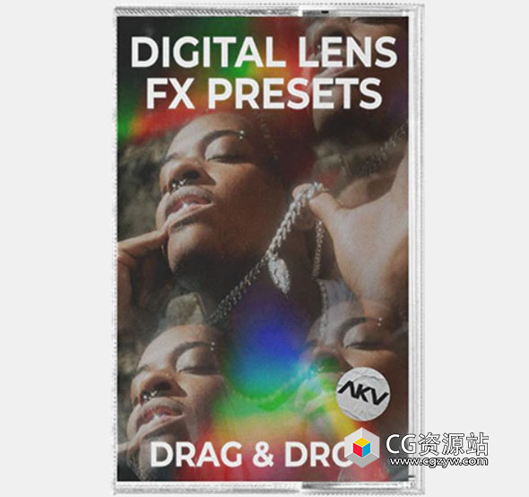 PR预设-新潮嘻哈风格数字镜头FX万花筒鱼眼棱镜滤镜效果预设 Digital Lens FX Presets