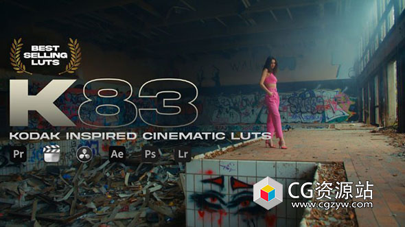 柯达2383电影胶片模拟色彩美学视频调色LUT预设 K83 | Kodak 2383 Inspired Cinematic LUTs-图片1