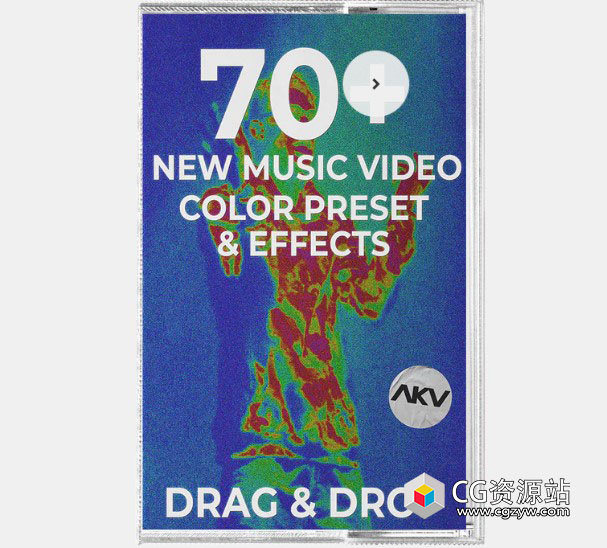 嘻哈说唱风格全息霓虹光谱热图效果音乐视频颜色包 LUT+PR预设 Music Video Color Pack